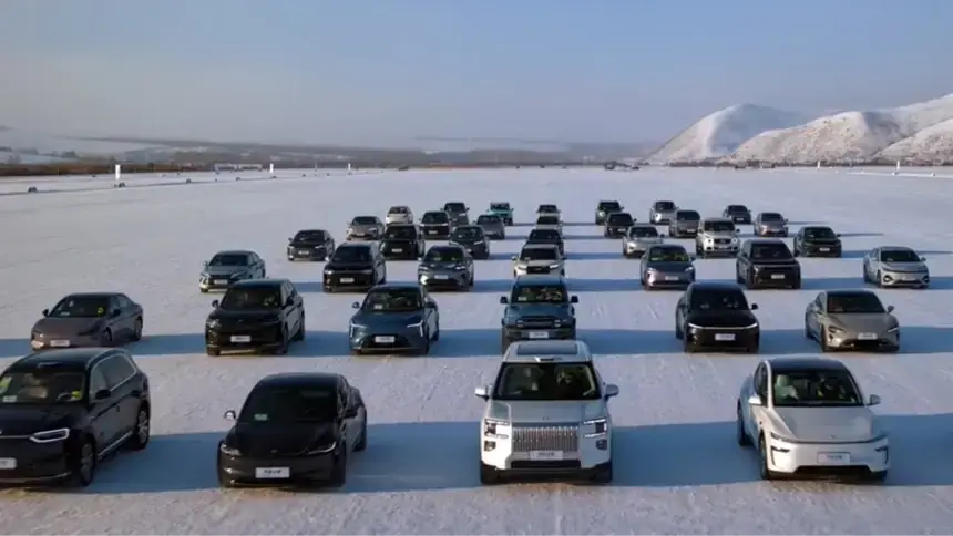 Xe điện hóa chạy thử nghiệm ở nhiệt độ đóng băng